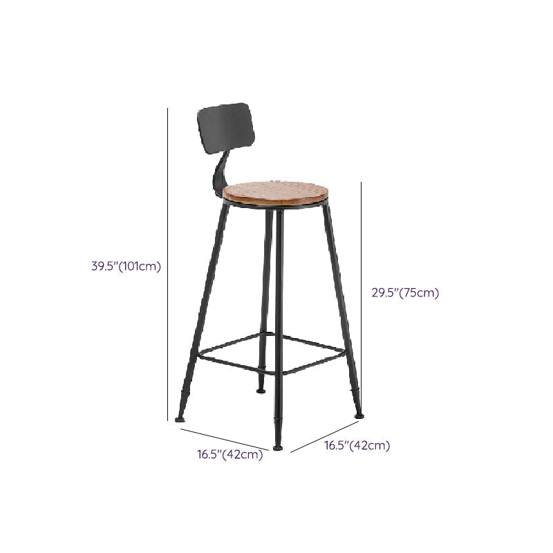 Tabouret de comptoir de style contemporain, tabouret de bar sans accoudoirs à dossier bas pour l'intérieur