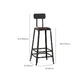 Tabouret de comptoir de style contemporain, tabouret de bar sans accoudoirs à dossier bas pour l'intérieur