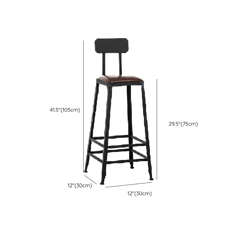 Tabouret de comptoir de style contemporain, tabouret de bar sans accoudoirs à dossier bas pour l'intérieur