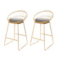 Glam Style Upholstered Counter Stool Armless Bar Stool with Footrest Grey 2 Piece Set Sled Clearhalo 'Bar Furniture' 'Bar Stools' 'bar_stools' 'furn' 'furn_bar_stools' 'Furniture' 'Kitchen & Dining Furniture' 6371019