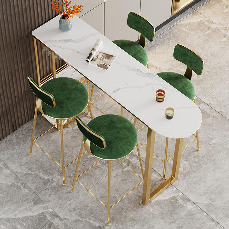 Glam Style Upholstered Counter Stool Armless Bar Stool with Footrest Clearhalo 'Bar Furniture' 'Bar Stools' 'bar_stools' 'furn' 'furn_bar_stools' 'Furniture' 'Kitchen & Dining Furniture' 6371020