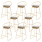 Glam Style Upholstered Counter Stool Armless Bar Stool with Footrest Grey 8 Piece Set Sled Clearhalo 'Bar Furniture' 'Bar Stools' 'bar_stools' 'furn' 'furn_bar_stools' 'Furniture' 'Kitchen & Dining Furniture' 6371025