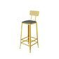 Glam Style Upholstered Counter Stool Armless Bar Stool with Footrest Black 1 Piece Four Legs Clearhalo 'Bar Furniture' 'Bar Stools' 'bar_stools' 'furn' 'furn_bar_stools' 'Furniture' 'Kitchen & Dining Furniture' 6371027