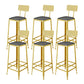 Glam Style Upholstered Counter Stool Armless Bar Stool with Footrest Black 6 Piece Set Four Legs Clearhalo 'Bar Furniture' 'Bar Stools' 'bar_stools' 'furn' 'furn_bar_stools' 'Furniture' 'Kitchen & Dining Furniture' 6371032