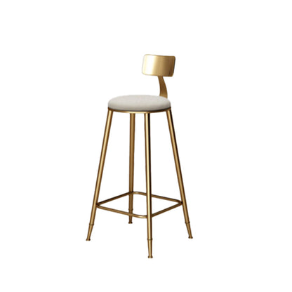 Glam Style Upholstered Counter Stool Armless Bar Stool with Footrest Grey 1 Piece Four Legs Clearhalo 'Bar Furniture' 'Bar Stools' 'bar_stools' 'furn' 'furn_bar_stools' 'Furniture' 'Kitchen & Dining Furniture' 6371035