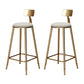 Glam Style Upholstered Counter Stool Armless Bar Stool with Footrest Grey 2 Piece Set Four Legs Clearhalo 'Bar Furniture' 'Bar Stools' 'bar_stools' 'furn' 'furn_bar_stools' 'Furniture' 'Kitchen & Dining Furniture' 6371036