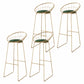 Glam Style Upholstered Counter Stool Armless Bar Stool with Footrest Green 4 Piece Set Sled Clearhalo 'Bar Furniture' 'Bar Stools' 'bar_stools' 'furn' 'furn_bar_stools' 'Furniture' 'Kitchen & Dining Furniture' 6371042