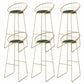 Glam Style Upholstered Counter Stool Armless Bar Stool with Footrest Green 6 Piece Set Sled Clearhalo 'Bar Furniture' 'Bar Stools' 'bar_stools' 'furn' 'furn_bar_stools' 'Furniture' 'Kitchen & Dining Furniture' 6371043