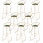Glam Style Upholstered Counter Stool Armless Bar Stool with Footrest Green 8 Piece Set Sled Clearhalo 'Bar Furniture' 'Bar Stools' 'bar_stools' 'furn' 'furn_bar_stools' 'Furniture' 'Kitchen & Dining Furniture' 6371044