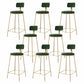 Glam Style Upholstered Counter Stool Armless Bar Stool with Footrest Green 8 Piece Set Four Legs Clearhalo 'Bar Furniture' 'Bar Stools' 'bar_stools' 'furn' 'furn_bar_stools' 'Furniture' 'Kitchen & Dining Furniture' 6371049