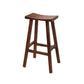 Industrial Backless Solid Wood Counter Stool Wooden Armless High Chair with 4 Legs