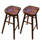 Contemporary Solid Wood Counter Stool Saddle Seat Bar Stool for Living Room Brown 2 Piece Set Clearhalo 'Bar Furniture' 'Bar Stools' 'bar_stools' 'furn' 'furn_bar_stools' 'Furniture' 'Kitchen & Dining Furniture' 6371095