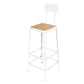 Contemporary Style Counter Stool Square Wood Bar Stool with Footrest Clearhalo 'Bar Furniture' 'Bar Stools' 'bar_stools' 'furn' 'furn_bar_stools' 'Furniture' 'Kitchen & Dining Furniture' 6371113