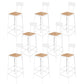 Contemporary Style Counter Stool Square Wood Bar Stool with Footrest White 8 Piece Set Clearhalo 'Bar Furniture' 'Bar Stools' 'bar_stools' 'furn' 'furn_bar_stools' 'Furniture' 'Kitchen & Dining Furniture' 6371114