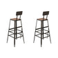 Contemporary Style Counter Stool Square Wood Bar Stool with Footrest Black 2 Piece Set Clearhalo 'Bar Furniture' 'Bar Stools' 'bar_stools' 'furn' 'furn_bar_stools' 'Furniture' 'Kitchen & Dining Furniture' 6371117