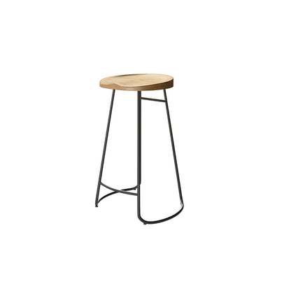 Contemporary Solid Wood Counter Stool Saddle Seat Bar Stool for Indoor 1 Piece Clearhalo 'Bar Furniture' 'Bar Stools' 'bar_stools' 'furn' 'furn_bar_stools' 'Furniture' 'Kitchen & Dining Furniture' 6371124