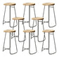 Contemporary Solid Wood Counter Stool Saddle Seat Bar Stool for Indoor 8 Piece Set Clearhalo 'Bar Furniture' 'Bar Stools' 'bar_stools' 'furn' 'furn_bar_stools' 'Furniture' 'Kitchen & Dining Furniture' 6371131