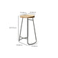 Contemporary Solid Wood Counter Stool Saddle Seat Bar Stool for Indoor Clearhalo 'Bar Furniture' 'Bar Stools' 'bar_stools' 'furn' 'furn_bar_stools' 'Furniture' 'Kitchen & Dining Furniture' 6371135