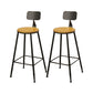 Contemporary Bar-height Counter Stool Low Back Bar Stool with Metal Base