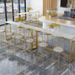 Glam Style Counter Stool Upholstered Low Back Bar Stool with Gold Frame Clearhalo 'Bar Furniture' 'Bar Stools' 'bar_stools' 'furn' 'furn_bar_stools' 'Furniture' 'Kitchen & Dining Furniture' 6371182