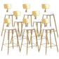 Glam Style Counter Stool Upholstered Low Back Bar Stool with Gold Frame White 8 Piece Set Clearhalo 'Bar Furniture' 'Bar Stools' 'bar_stools' 'furn' 'furn_bar_stools' 'Furniture' 'Kitchen & Dining Furniture' 6371186