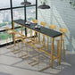 Glam Style Counter Stool Upholstered Low Back Bar Stool with Gold Frame Clearhalo 'Bar Furniture' 'Bar Stools' 'bar_stools' 'furn' 'furn_bar_stools' 'Furniture' 'Kitchen & Dining Furniture' 6371188