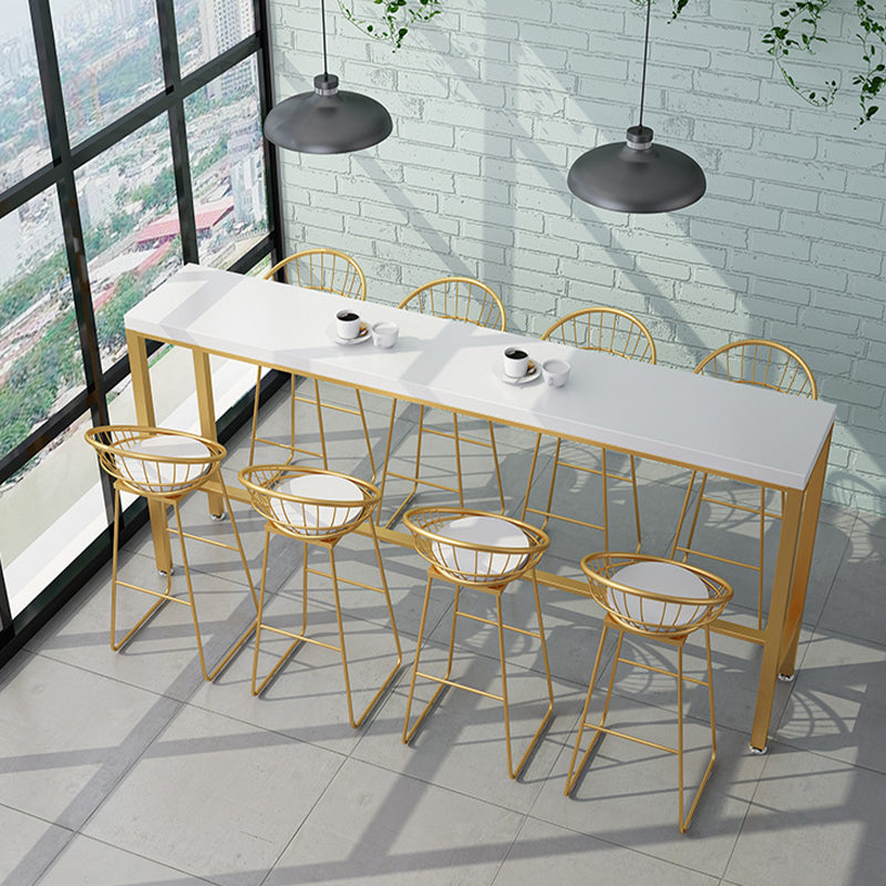 Glam Style Counter Stool Upholstered Low Back Bar Stool with Gold Frame Clearhalo 'Bar Furniture' 'Bar Stools' 'bar_stools' 'furn' 'furn_bar_stools' 'Furniture' 'Kitchen & Dining Furniture' 6371191