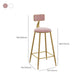 Glam Style Counter Stool Upholstered Low Back Bar Stool with Gold Frame Clearhalo 'Bar Furniture' 'Bar Stools' 'bar_stools' 'furn' 'furn_bar_stools' 'Furniture' 'Kitchen & Dining Furniture' 6371196