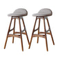 Industrial Ash Solid Wood Counter Stool Low Back Bar Stool with Footrest