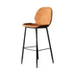 Contemporary Faux Leather Counter Stool Low Back Stool with Black Frame Clearhalo 'Bar Furniture' 'Bar Stools' 'bar_stools' 'furn' 'furn_bar_stools' 'Furniture' 'Kitchen & Dining Furniture' 6371270