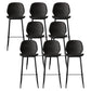 Contemporary Faux Leather Counter Stool Low Back Stool with Black Frame Dark Gray 8 Piece Set Clearhalo 'Bar Furniture' 'Bar Stools' 'bar_stools' 'furn' 'furn_bar_stools' 'Furniture' 'Kitchen & Dining Furniture' 6371276