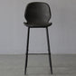 Contemporary Faux Leather Counter Stool Low Back Stool with Black Frame Dark Gray 1 Piece Clearhalo 'Bar Furniture' 'Bar Stools' 'bar_stools' 'furn' 'furn_bar_stools' 'Furniture' 'Kitchen & Dining Furniture' 6371281