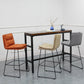 Modern Faux Leather Counter Stool Bar-height Bar Stool with Black Frame Clearhalo 'Bar Furniture' 'Bar Stools' 'bar_stools' 'furn' 'furn_bar_stools' 'Furniture' 'Kitchen & Dining Furniture' 6371303