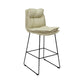Modern Faux Leather Counter Stool Bar-height Bar Stool with Black Frame White 1 Piece Clearhalo 'Bar Furniture' 'Bar Stools' 'bar_stools' 'furn' 'furn_bar_stools' 'Furniture' 'Kitchen & Dining Furniture' 6371307