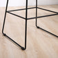Modern Faux Leather Counter Stool Bar-height Bar Stool with Black Frame Clearhalo 'Bar Furniture' 'Bar Stools' 'bar_stools' 'furn' 'furn_bar_stools' 'Furniture' 'Kitchen & Dining Furniture' 6371308