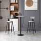 Tabouret de bar de style contemporain Tabouret de bar rond à dossier bas avec pieds en métal