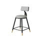 Tabouret de bar de style contemporain Tabouret de bar rond à dossier bas avec pieds en métal