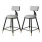 Tabouret de bar de style contemporain Tabouret de bar rond à dossier bas avec pieds en métal