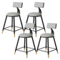 Tabouret de bar de style contemporain Tabouret de bar rond à dossier bas avec pieds en métal