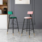 Tabouret de bar de style contemporain Tabouret de bar rond à dossier bas avec pieds en métal