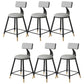 Tabouret de bar de style contemporain Tabouret de bar rond à dossier bas avec pieds en métal