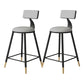 Tabouret de bar de style contemporain Tabouret de bar rond à dossier bas avec pieds en métal