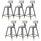 Tabouret de bar de style contemporain Tabouret de bar rond à dossier bas avec pieds en métal