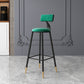 Tabouret de bar de style contemporain Tabouret de bar rond à dossier bas avec pieds en métal