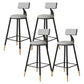 Tabouret de bar de style contemporain Tabouret de bar rond à dossier bas avec pieds en métal