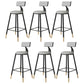 Tabouret de bar de style contemporain Tabouret de bar rond à dossier bas avec pieds en métal