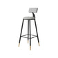 Tabouret de bar de style contemporain Tabouret de bar rond à dossier bas avec pieds en métal