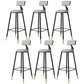Tabouret de bar de style contemporain Tabouret de bar rond à dossier bas avec pieds en métal