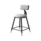 Tabouret de bar de style contemporain Tabouret de bar rond à dossier bas avec pieds en métal