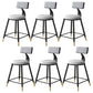 Tabouret de bar de style contemporain Tabouret de bar rond à dossier bas avec pieds en métal